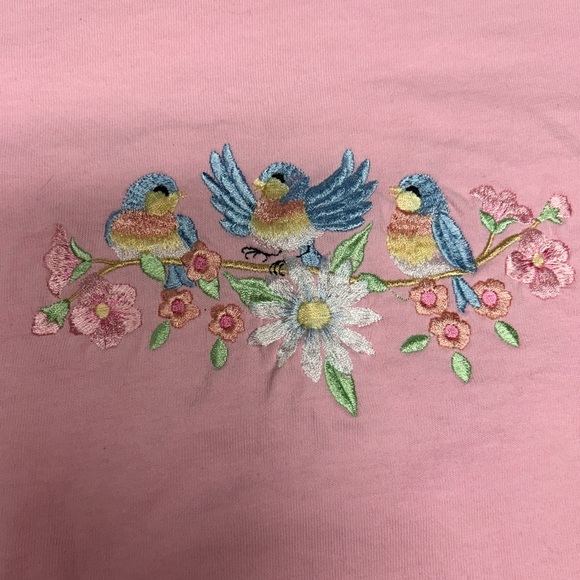 Vintage Top Stitch by Morning Sun embroidered women’s T shirt - Picture 2 of 6